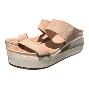 Antelope Faina Suede Wedge Platform Sandals Women’s Size 7.5 8 US Peach